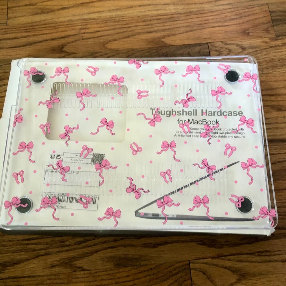 Toughshell HardCase for Macbook Air, pink bow design